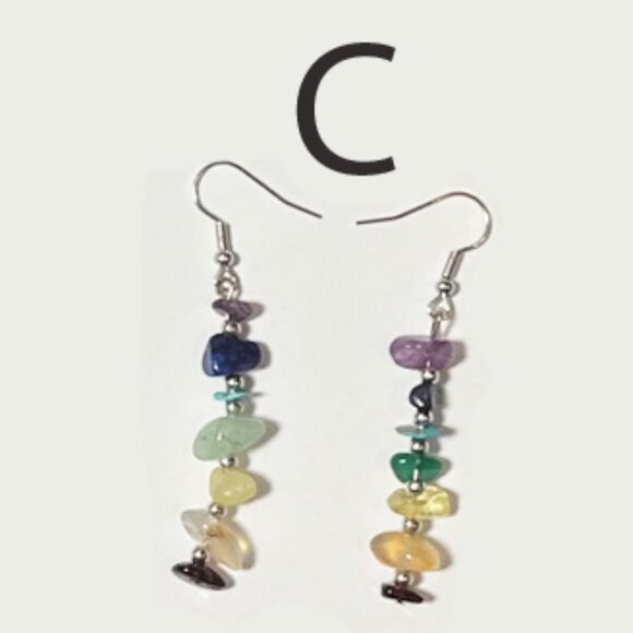 Seven Chakra Design Dangle Earrings NWT - Picture 6 of 6